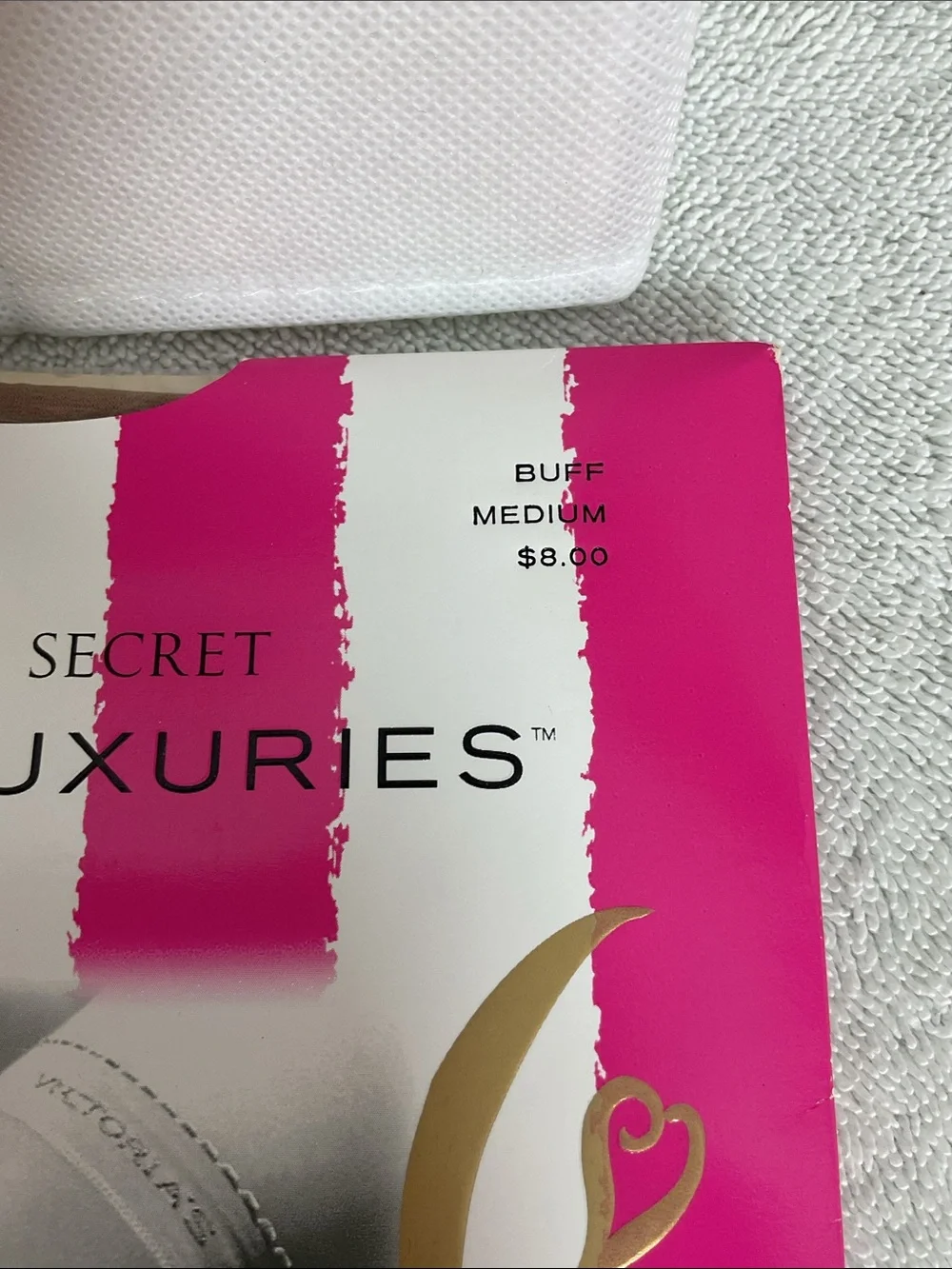 Vintage Victoria's Secret Lasting Luxuries Thigh High Stockings Buff Size M NIP